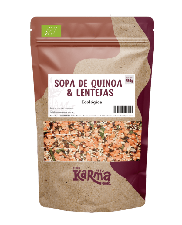 sopa de quinoa y lentejas